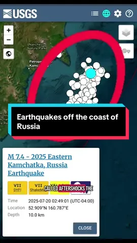 There have been more than 600 earthquakes of magnitude for greater off the coast of #Russia in the past few weeks. Should people be worried? No. This video explains what’s happening and why there are so many earthquakes. #earthquake #science #geology #fyp 