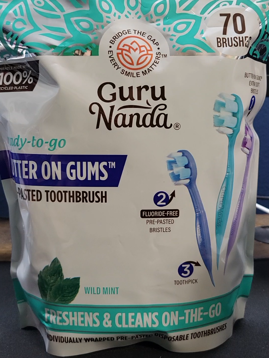 Gurunanda 2 in 1 Pre paste Toothbrush Toothpick 😁 #teethcare #dentalhygiene #oralhygiene #gurunanda 