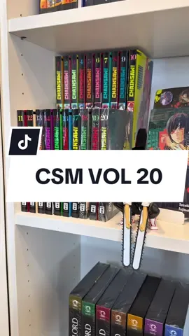 Chainsaw Man Vol 20 just joined the collection Which means it’s time to reorganize the shelf again!   #chainsawman #mangacollection #shelfupdate #mangalover #shelfie #manga #mangashelf #anime #csm 