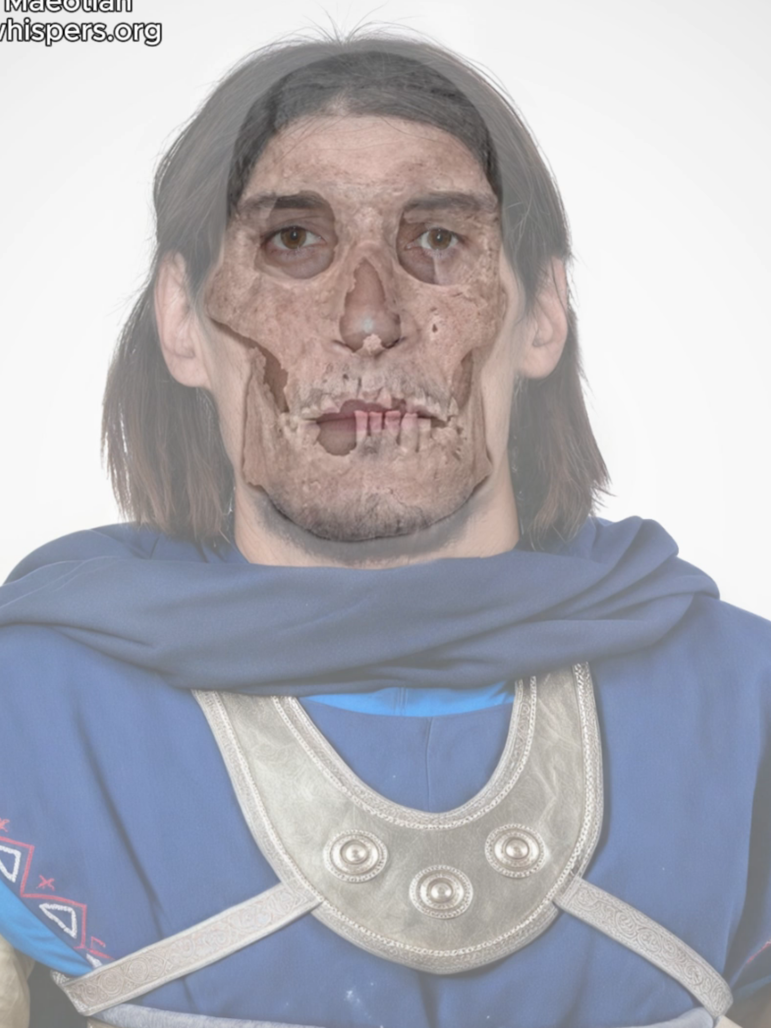 Facial reconstruction of a 2,000-year-old Maeotian man This man, buried in Myskhako in the Northwest Caucasus (modern-day Krasnodar), was a Maeotian. The Maeotians were an antiquity people that are considered direct ancestors of the modern Circassians. Their culture developed from the Proto-Maeotian culture of the Early Iron Age, which was ancestral to all Northwest Caucasian peoples. The Maeotians were heavily influenced by Iranic steppe nomads such as the Cimmerians and Scythians, and by the later Sauromatians and Sarmatians. The man had a medium cranial length of 182 mm, a small cranial width of 133 mm, a medium-small cheekbone width of 130 mm, and a wide, heavy jaw, measuring 109 mm in bigonial width, 115 mm in bicondylar width, and 122 mm in jaw height. #phenotype #ancientdna #anthropology #skull #circassia