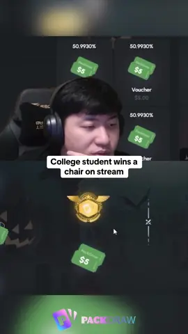 College student wins a chair on stream #kickstreaming 