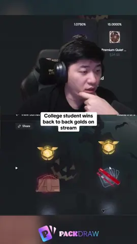 College student wins back to back golds on stream #kickstreaming 