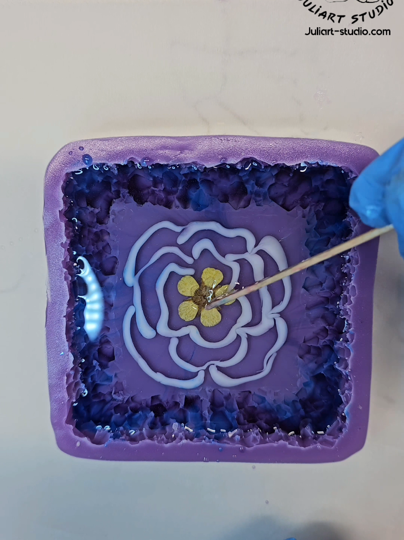 Featuring HOLO Crystal Edge Square Silicone Mold on my website juliart-studio.com under Crystal  Molds Collection. . . #resinflowers #crystal #holographic #resincoaster #suncatcher #resinmolds #resinpouring #siliconemold #SmallBusiness #resina #resinartist #resinmold #satisfying #demoldingvideo #demolding #resindemolding 