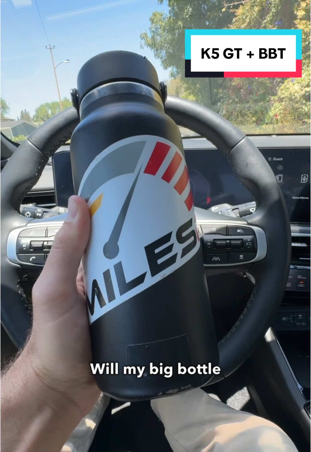 Will it fit? #kia #kiak5 #k5gt #cartok #tiktokautocampaign #bigbottletest 