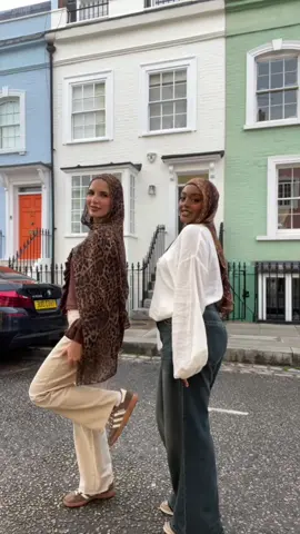 cheetah x deer duo 🐆🤍🦌 #animalprint #vela #fyp #outfitideas #modestfashion #hijabifashion #OOTD #summervibes #summerfits #springfits