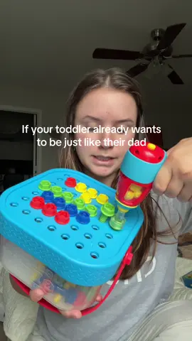 But seriously I feel like our whole family has fun with this and this point! #designanddrilltoy #toddlerstemtoys #toddlerboytoys #drilltoyfortoddler 