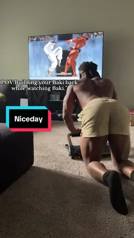 Building your Baki back… while watching Baki.” #tiktokshop #tiktokshopcreatorpicks #niceday #baki #anime #backworkout #homeworkout 