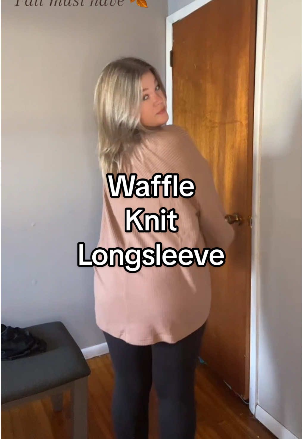 It’s so cute and so cozy #fallfashion #fallvibes #cozyvibes #waffleknit #TikTokFashion 