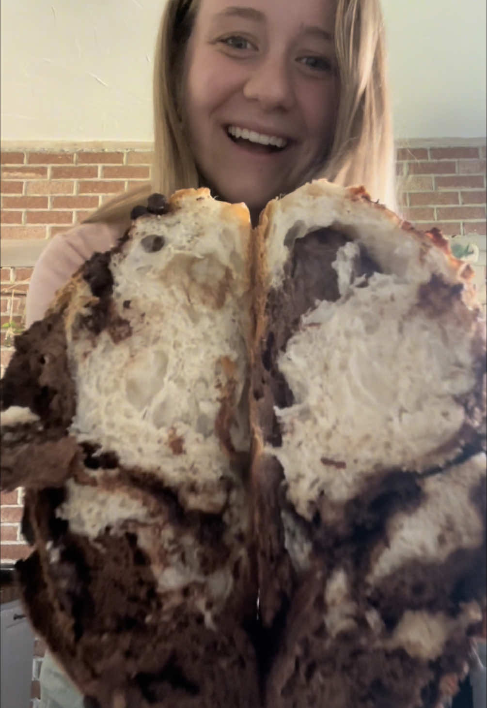 trying the marbled choclate chip sourdough with choclate brown butter🤤 was proud of this one !!! 🍞🧈🍫