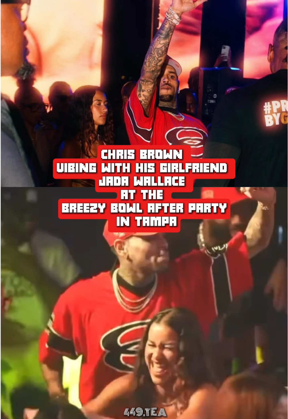 CHRIS BROWN VIBING WITH HIS GIRLFRIEND  JADA WALLACE AT THE BREEZY BOWL AFTER PARTY  @chrisbrownofficial x Jada Wallace #jadawallace #teambreezy #ammika #karrueche #chrisbrown #fyp #explorepage #breezybowl #diamondbrown #joycehawkins #viralvideo 