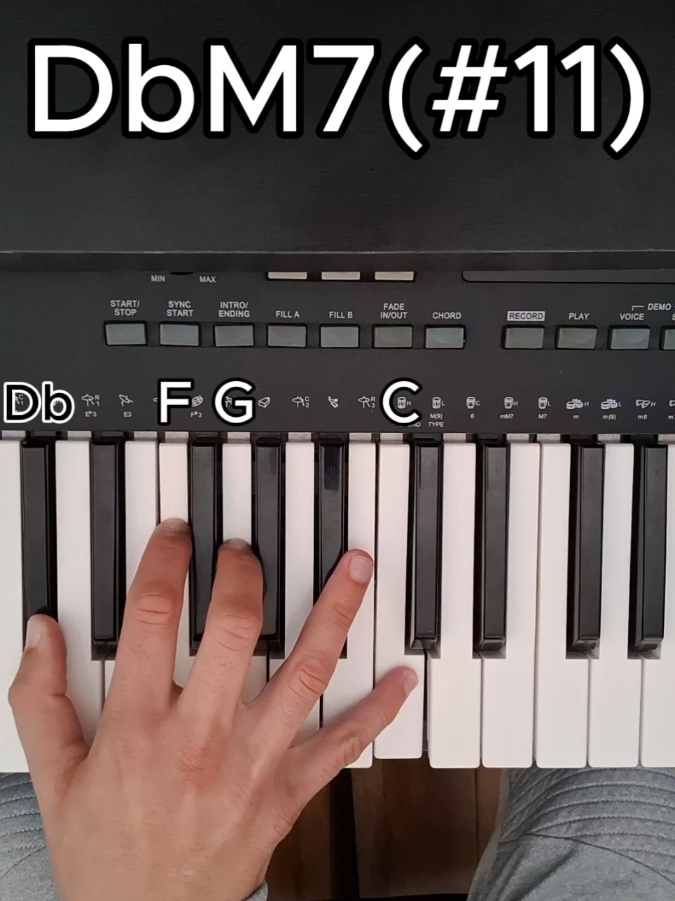 ✨️ Chord Progression C - Em - Edim - F - Fm - C - D - Gsus4 - G - DbM7(#11) #piano #pianotutorial #chords #harmonia 