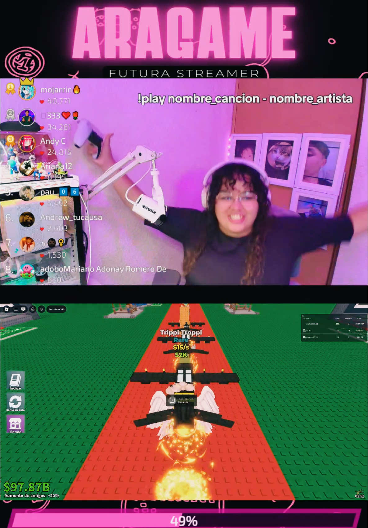 Ayer hicimos el ritual de los cocolilitos. @luuuu_ix se quedó con ellos 🙄🙄🙄 #ritual #roblox #robaunbrairont #tiktoklive #livehighlights 