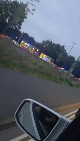 A52 closed close to Pentagon Island. We posted a video of armed police earlier. Police told people to  avoid area. Looks a major incident. Other videos on our page of the incident. 🚨👮