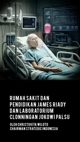 Rumah Sakit dan Pendidikan James Riady dan Laboratorium Clonningan Jokowi Palsu  Oleh Christovita Wiloto  Chairman Strategic Indonesia 