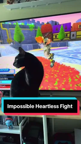 Seriously!!! How is it impervious to all of my attacks?!?! 😂 #kingdomhearts #birthbysleep #heartless #bossbattle #blackcat 