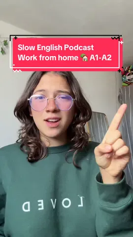 Do you work from home? What are the pros and cons? 🏠 💻  For A1-A2 English Beginners!! 🧚🏼 #slowenglishpodcast #englishteacher #englishlistening #misshoney #maestramiel #englishpractice #englishlearning 