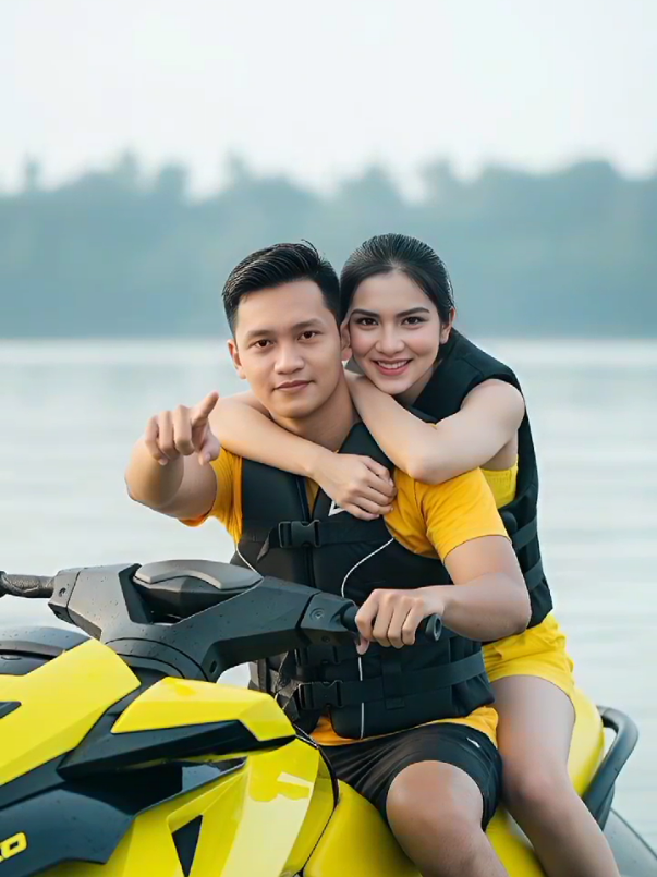 Jetski bareng ayang 😀 yang mau juga bisa kunjungi profil ya #jetski #trendtiktok #davinakaramoy #chatgpt #promptai #tutorial #jasaedit 
