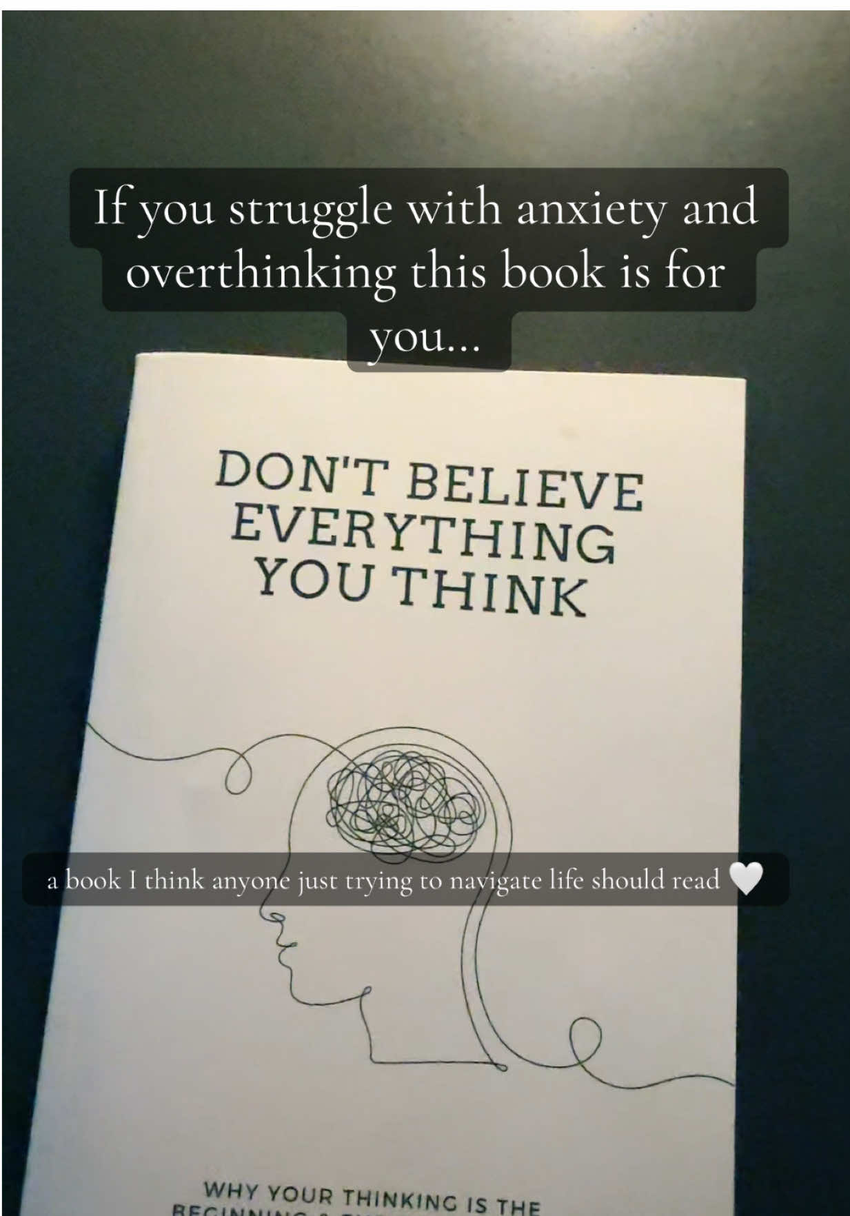If you’re an overthinker this one’s for you .. #dontbelieveeverythingyouthink #overthinker #anxiety #stress #BookTok #tiktokshop #tiktok #foryou #MentalHealth 