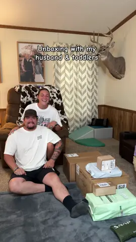 This was before we left for vacation, but you’ll be seeing more of this good looking husband of mine 🥰 #momlife #momof3 #toddlermom #family #unboxing 