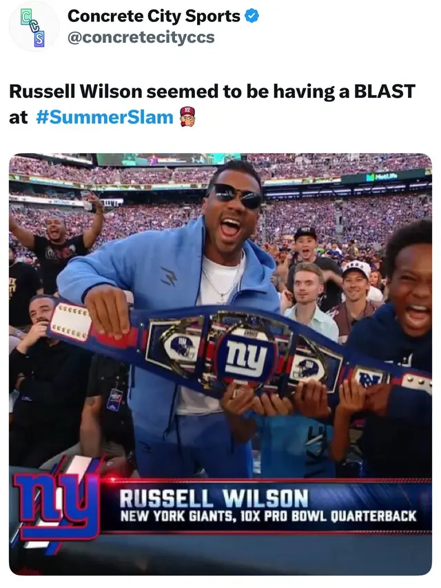 #russellwilson #SummerSlam #nygiants 