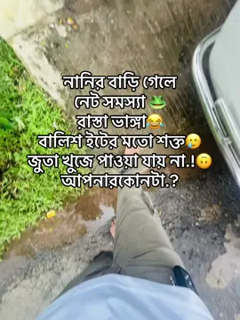 নানির বাড়ি গেলে নেট সমস্যা 🐸 রাস্তা ভাঙ্গা😂 বালিশ ইটের মতো শক্ত🥲 জুতা খুজে পাওয়া যায় না.!🙃 আপনারকোনটা.? #foryou #foryoupage #viralvideo @TikTok @For You 