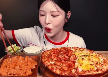 Mukbang asmr carbo noodles pizza eat with boki #asmr #mukbang #eating #food #viral #trending #eatwithboki #bokimukbang #noodles #carbo #pizza 