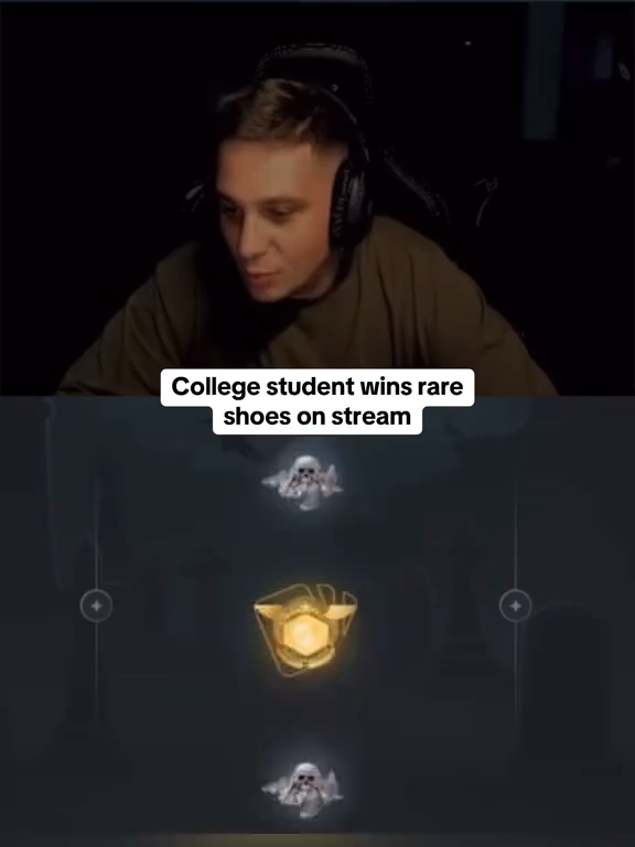 College student wins rare shoes on stream #epic #packdraw #kick #fyp