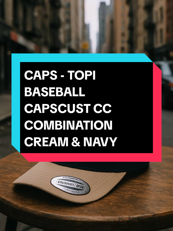 CAPS - TOPI BASEBALL CAPSCUST CC COMBINATION CREAM & NAVY #topi #topibaseball #topikece #topikeren #topidistro #topipremium #topioriginal #topipria #topiwanita #caps #capscuts #wibgajian #gajiansale #belilokal #cuantanpabatas #satukontensatuhari 