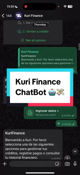 Kuri Finance - ChatBot para refistrar el dinero que prestas @Kuri Finance 