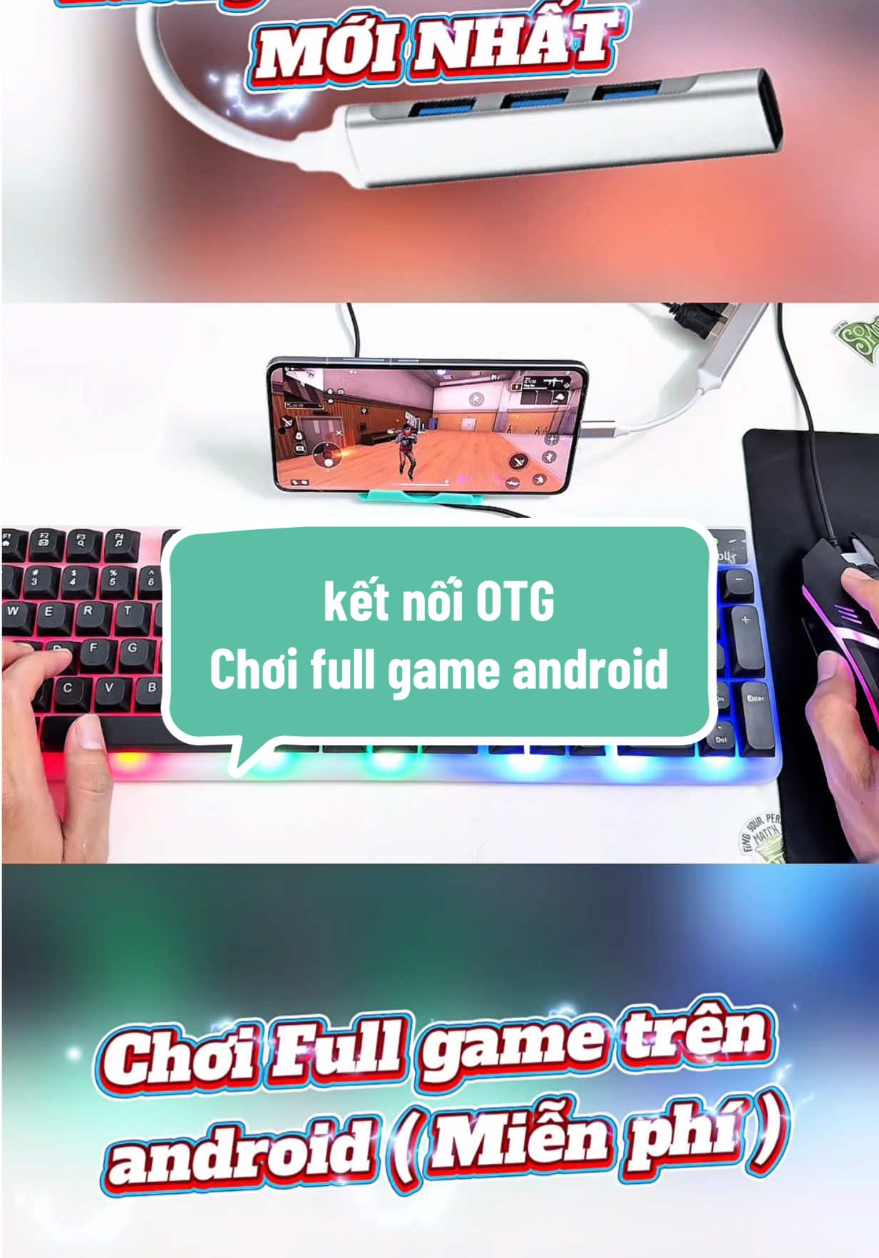 chơi game mobile android bằng hub OTG #phukienchoigame #Minecraft #hubotg #roblox #freefire 