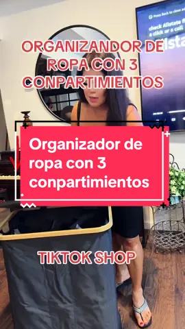 ORGANIZADOR DE ROPA CON 3 CONPARTIMIENTOS TIKTOKSHOP#tiktokshop #tiktok #shop #tiendita #orangecart #organizer #LAUNDRY#humper #organisador 