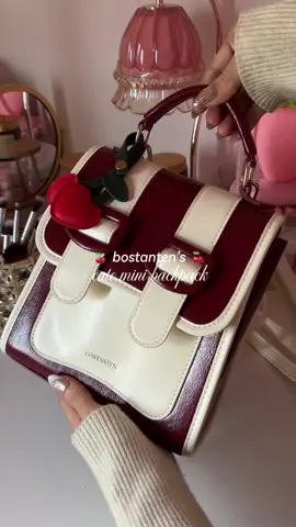 Replying to @Mrs. Estrada ᥫ᭡ so pretty mini backpack from @Bostanten PH 🍒✨ #backpack #bag #cutebag #minibackpack #trendybag #womensbag #OOTD #fyp 