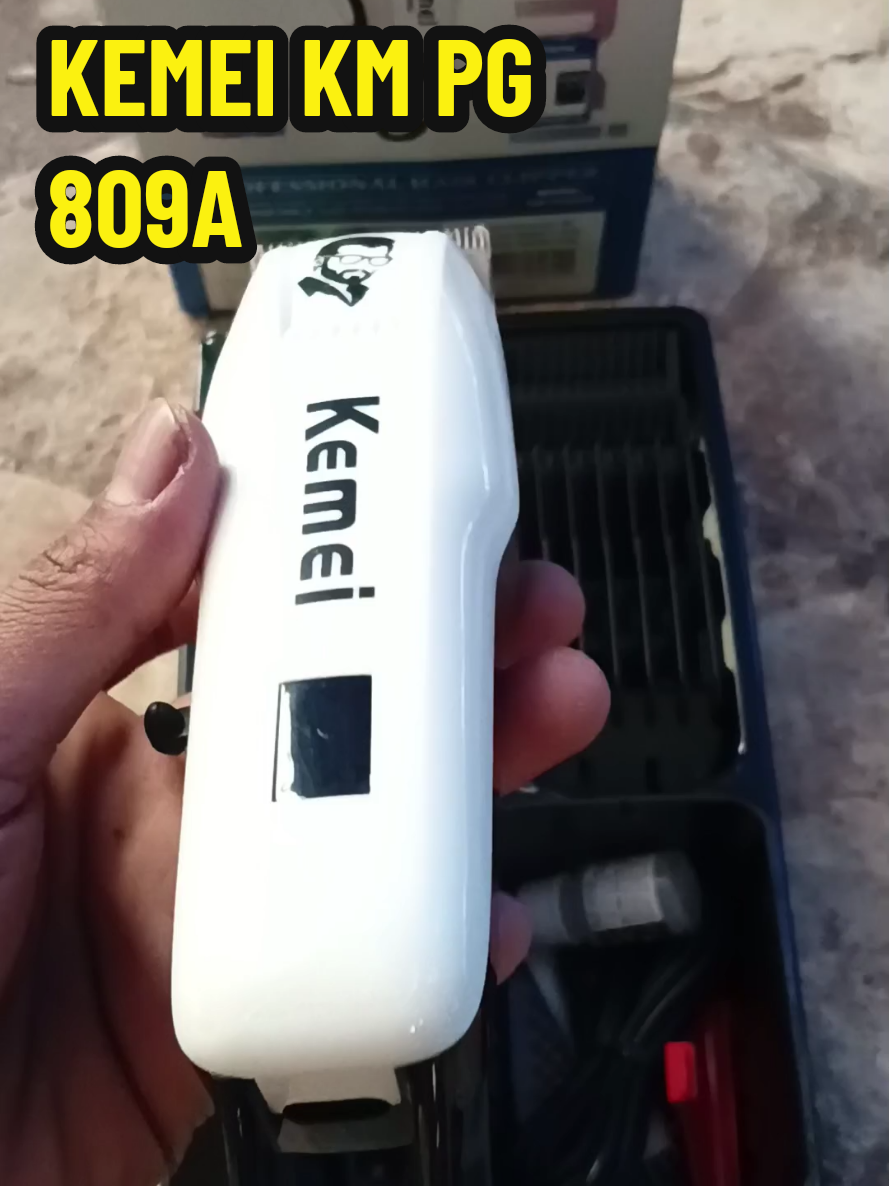 rekomendasi alat cukur rambut elektrik KM PG 809A#0rginal 4 kliper kabel charger kuas minyak pelumas #tampildiberanda 