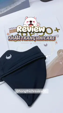 Khẩu trang chống tia UV- Proof UNICARE #hongthichreview91 #tiktokreview #unicare #thienlongpharma#thienlongpharmautrangthienlongpharma