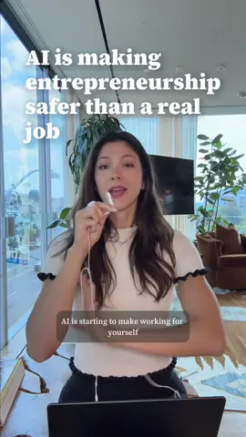 5 reasons why entrepreneurship is becoming safer than having a “real job”.  What do you think? Could the tables actually be turning that dramatically? Am I too early to this? Completely wrong? Let’s get into it (respectfully) in the comments! 😇 And when you’re ready to take the leap, be sure to check out @bizee. They help you start your business the right way— free LLC formation, business bank account setup, EIN number acquisition, and more. (Back office stuff. Blah blah blah)