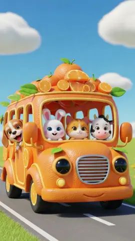 Fruit bus cartoon #fruitbus #orangebus #applebus #appricotbus #buscartoon #fruitbuscartoon #tiktokkids #kids #kidscartoon #songsforkids   #kidssongs 