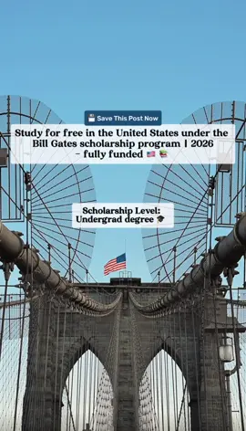 Here’s all you need to get a BSc in the US under the Bill Gates Scholarship program in 2026 ↓ ▪︎ Scholarship Benefits ⁃ 100% of tuition fees are paid for your entire undergraduate degree. ⁃ All mandatory fees covered. Includes all institutional charges such as registration and lab fees. ⁃ Includes housing and meal plans, whether on-campus or off-campus. ⁃ Costs for books & materials covered. ⁃ Covers travel expenses to and from the university (e.g., flights, local transit). ⁃ Offers support for day-to-day costs like hygiene items, clothing, and essentials. ▪︎ Eligibility Criteria: ⁃ Applicants must come from low-income households, as the scholarship is designed to support financially disadvantaged students. ⁃ Only current high school seniors are eligible to apply. ⁃ Students must plan to enroll full-time in a four-year undergraduate degree program at an accredited U.S. college or university. ⁃ Applicants must be eligible to receive a Pell Grant. This is a federal aid provided to students with significant financial need. ⁃ Candidates must be a U.S. citizen, national, or permanent resident. ⁃ A cumulative GPA of 3.3 on a 4.0 scale (or equivalent) is required to qualify for the scholarship. ▪︎ Deadline: September 15th, 2025 🕰 – Send a direct message saying “Gates” for application link 🔗  – Follow @official_jadebyte for more scholarship opportunities 🎓 . . .  #FullyFundedScholarship #NoIELTS #InternationalStudents #AStar #NUS #NTU #Scholarships2026 #GatesScholarship2026 #StudyInUSA #FullyFundedScholarships  #jadebyteacademy 
