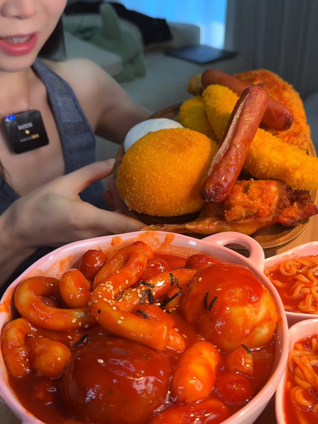 I had Korean rice cakes today. They are sweet and spicy, so delicious!#tteokbokki #KoreanFood #美味しい #fypシ #Mukbang