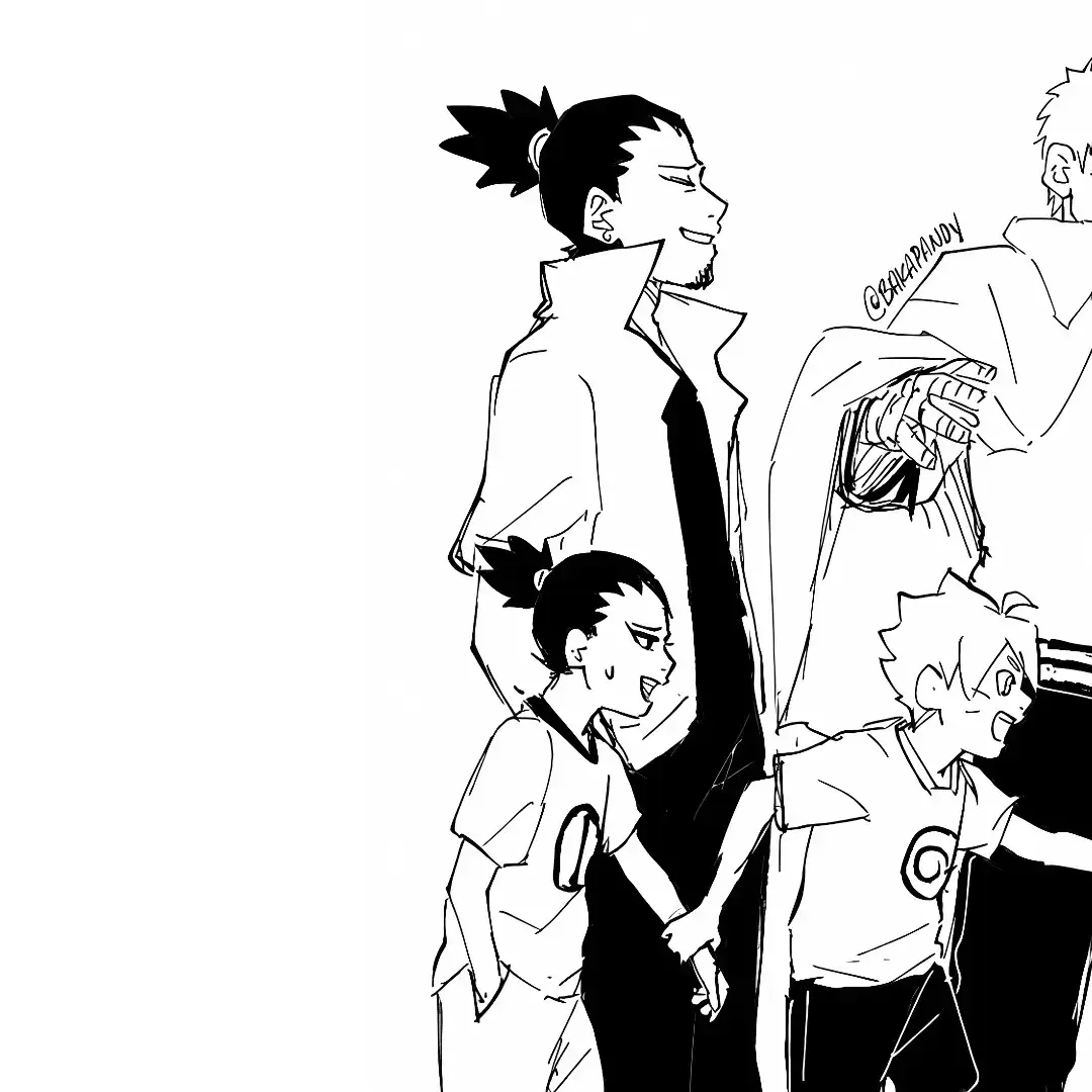 extroverted kids vs introverted kids! adorable 🤌🤭🙈  #naruto #shikamaru #gaara #boruto #shikadai #shinki #narutofanart 