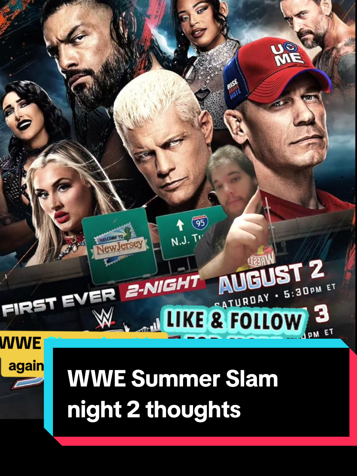 WWE Summerslam night 2 thoughts #WWE  #wwetok #greenscreen #johncena  #codyrhodes #summerslam2025 #brocklesnar #beckylynch #prowrestling #ajstyles #fentysuperbrandday 