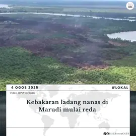 Kebakaran ladang nanas di Marudi mulai reda selepas hujan lebat semalam. #BilikBeritaCATS #CATSFM #marudi #sarawak #fyp 