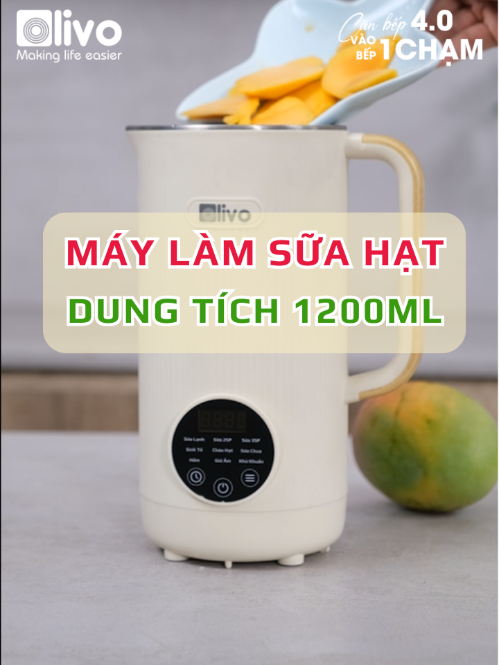 Không cần lỉnh kỉnh máy móc, chỉ với 1 chiếc máy xay nấu đa năng OLIVO CB1200 tha hồ nấu sữa, nấu cháo, xay sinh tố hay ủ sữa chua #olivo #olivocb1200 #maylamsuahatgemhaus