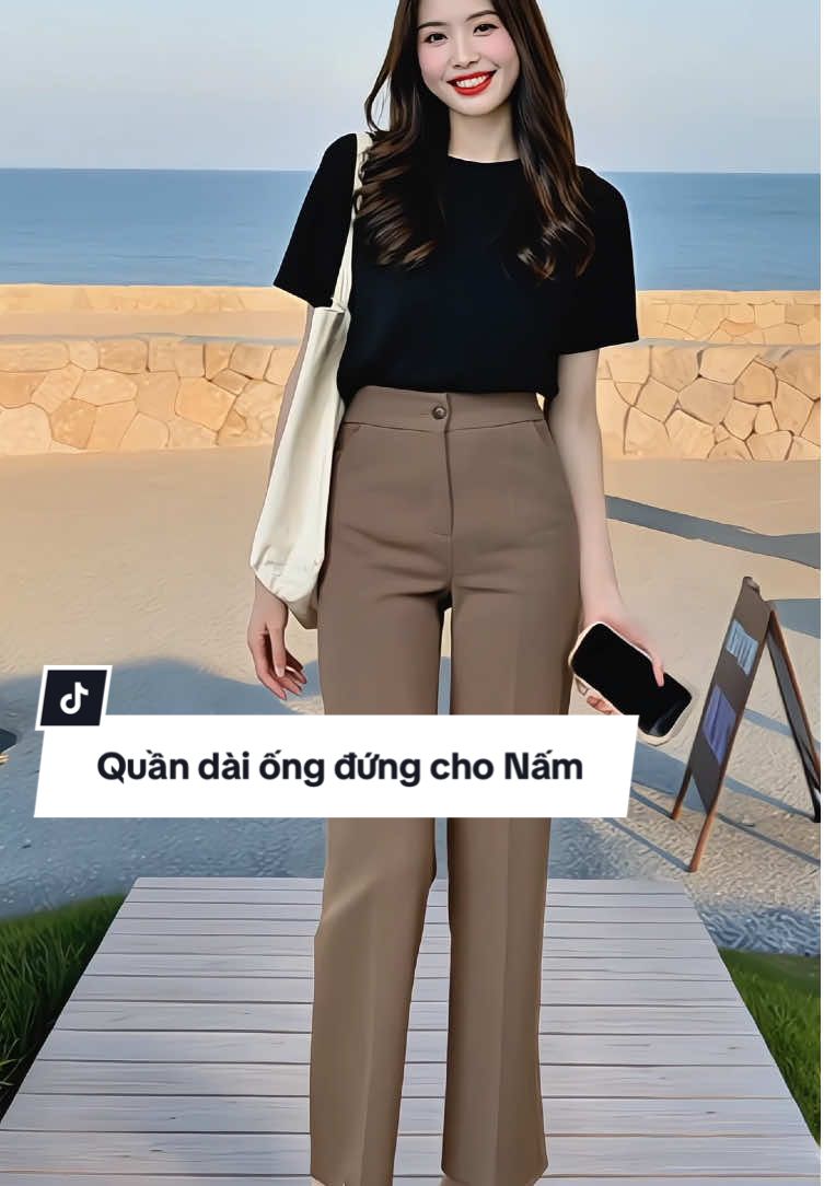 Quần dài ống đứng vẩy loe nhẹ tôn dáng cho bạn Nấm xinh xắn #quanongdung #quanloenu #macdepmoingay #thoitrangnu #xuhuong #saocongso 