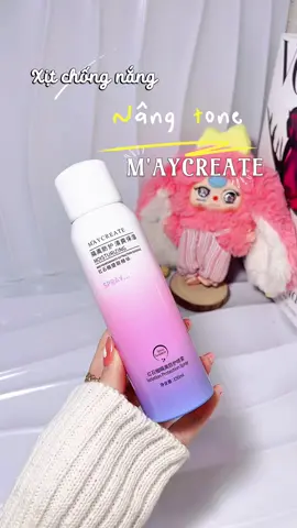 Xịt chống nắng nâng tone M'AYCREATE. M.á ưi trắng mịn như tỷ tủ Douyin 抖音 #xitchongnangbody #xitchongnangmaycreate #maycreatespray #lamdep #fyp #xuhuongtiktok #thuhaifreeship #muataitiktokshop 