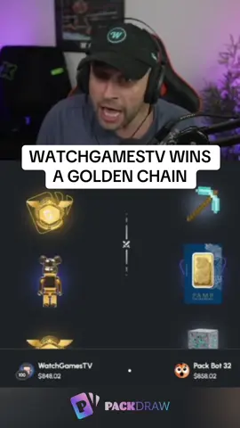 WATCHGAMESTV WINS A GOLDEN CHAIN #kickstreaming 