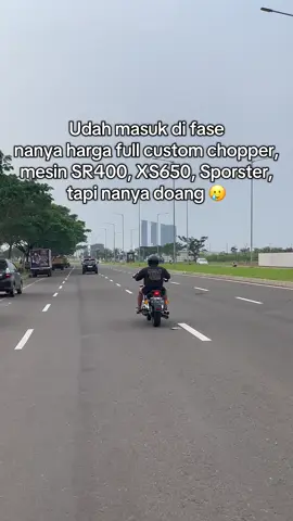 Maafkan kami ya para builder 🥲 #motorcustom #chopper #benelli #sr400 #xs650 #sporster 