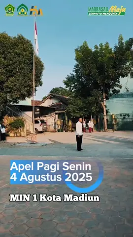 Apel Pagi MIN 1 Kota Madiun dilaksanakan pada Senin, 5 Agustus 2025 di #kemenagri #kemenagjatim #kemenagkotamadiun #madrasahhebatbermartabat #madrasahmandiriberpretasi #madrasahmajubermutumendunia 