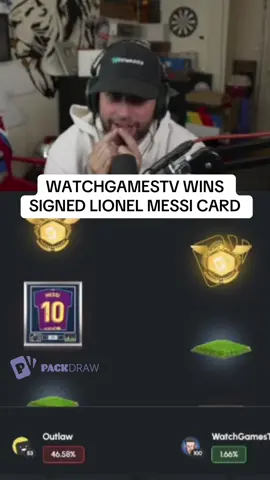 WATCHGAMESTV WINS SIGNED LIONEL MESSI CARD #kickstreaming 