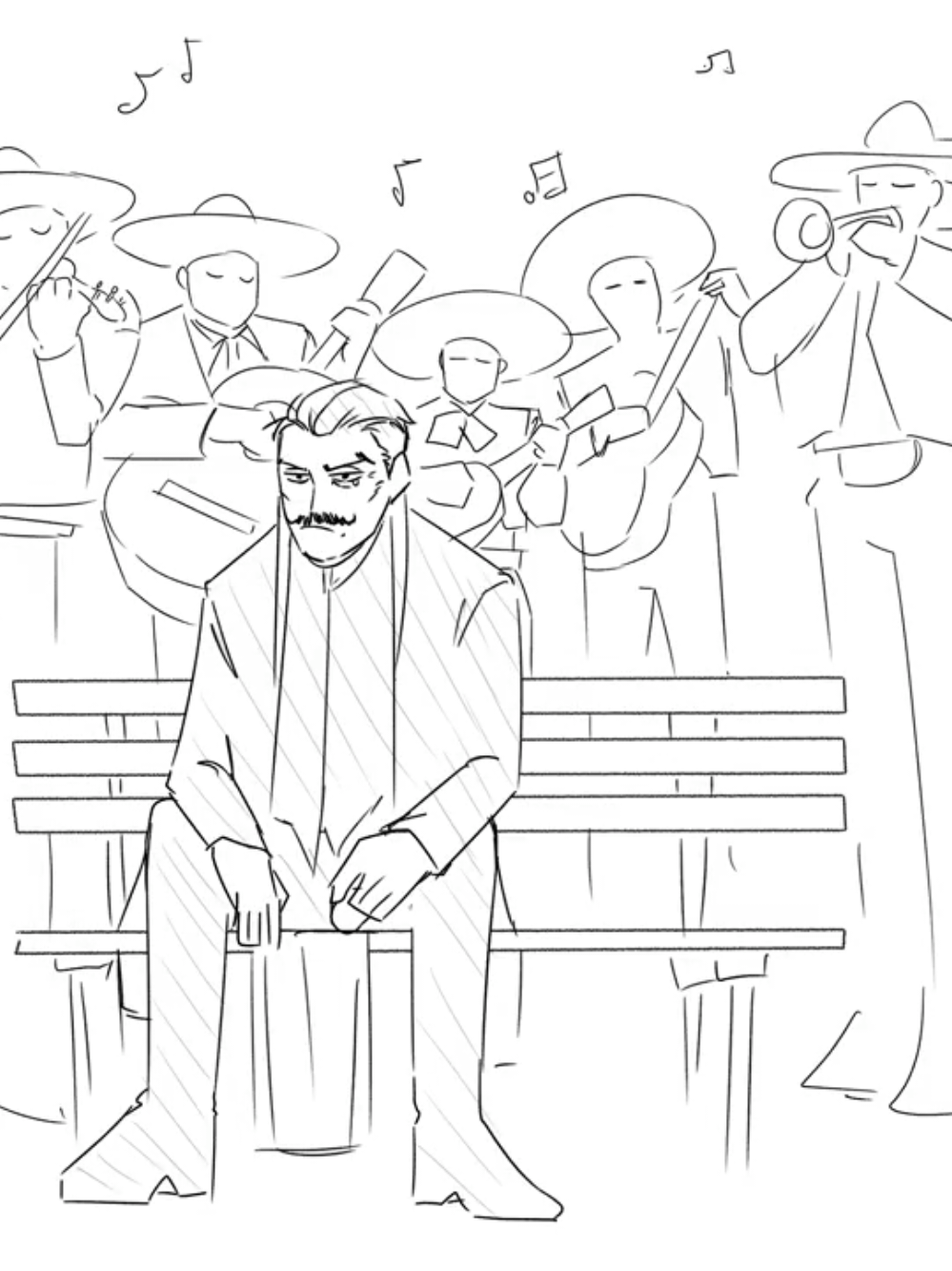 this was random thoughts of me who has a lack of sleep, imagine Robotnik hires mariachi band to play music for him everytime he feel sad for any reason and he just sit there on a bench at park thinking about solution while the band blaring at him. #eggman #ivorobornik #drrobotnik #sonicmovie 