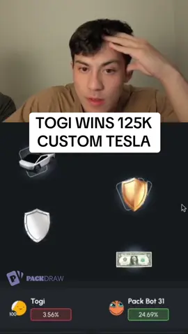 TOGI WINS 125K CUSTOM TESLA #kickstreaming 